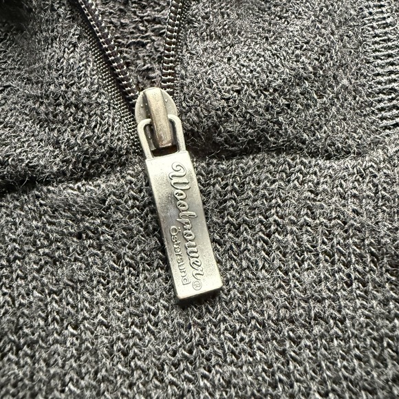 Woolpower Ullfrotte Sweater Mens Large Black 1/4 Zip 400 Wool Mid Layer Sweden - Picture 5 of 9